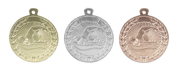 Zwem Medaille E 204 Zilver-Brons compleet LAATSTE OP=OP!!